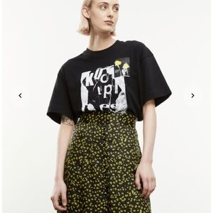 The Kooples Organic black cotton T-shirt with motif  Size Large L 3